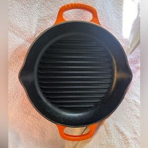 Le Creuset 9.75” Grill Pan 25cm in Flame Orange